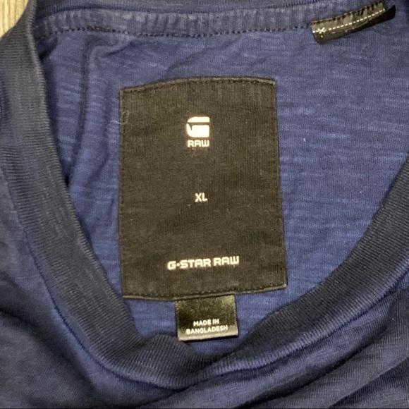 G Star Raw Navy Blue Shirt Sleeve Shirt With Side Pocket And Spare Button SizeXL - Picture 5 of 6